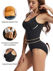 Boat Neck Slim Fit Shapewear Bodysuit for Women