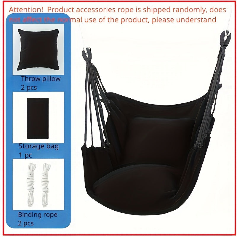 Canvas Swing Chair with Cotton Cushion for Livingroom