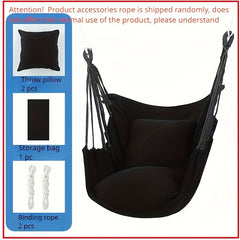 Canvas Swing Chair with Cotton Cushion for Livingroom