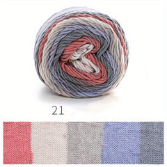 6-Pack Rainbow Milky Yarn, 5 Ply - for Knitting & Crocheting DIY Projects
