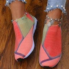 Women's Colorblock Sock Shoes Low Top Walking Sneakers