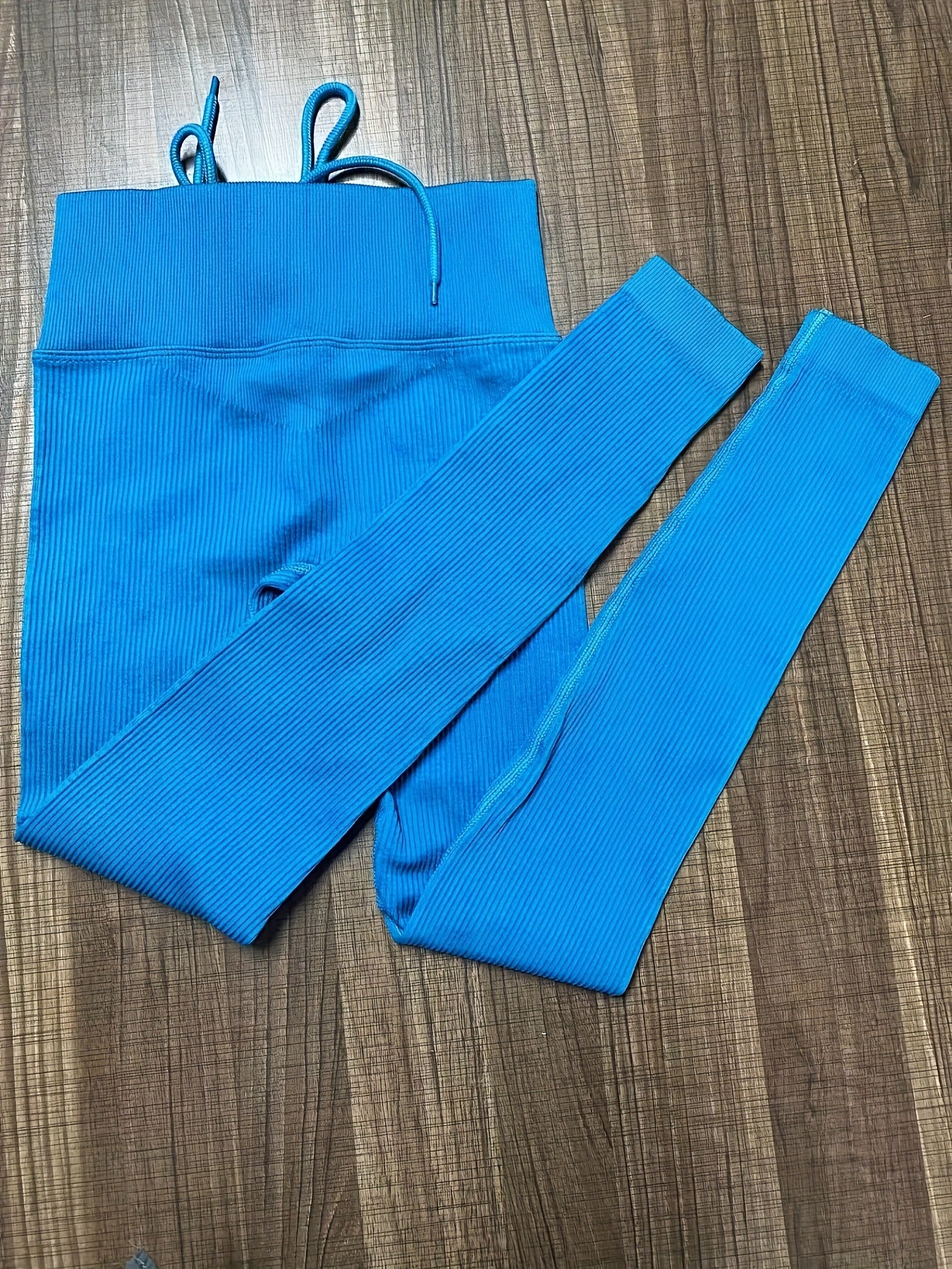 Stretch Drawstring Sports Pants High Waist Yoga Leggings