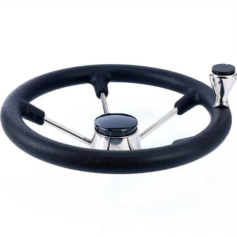 Foam Grip Boat SS Steering Wheel With Knob 34cm