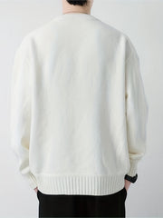 Knitted Sweater Men's Casual Warm Crew Neck Pullover For Fall Winter