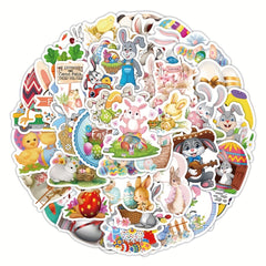 49Pcs Easter Egg Bunny Carrot Stickers Ideal Easter Gift