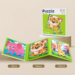 3 in 1 Animal Magnetic Puzzle Books Educational Gift for Kids