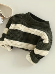 Casual Girls Round Neck Knitted Pullover Top