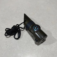 Outdoor 7 in 1 Survival Whistle SOS Emergency Rescue With Compass Thermometer