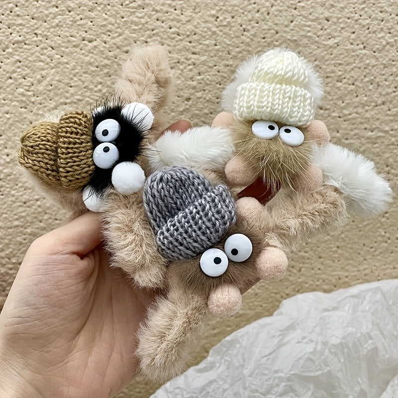 Briquettes Plush Doll Hair Claw Cartoon Hair Accessories