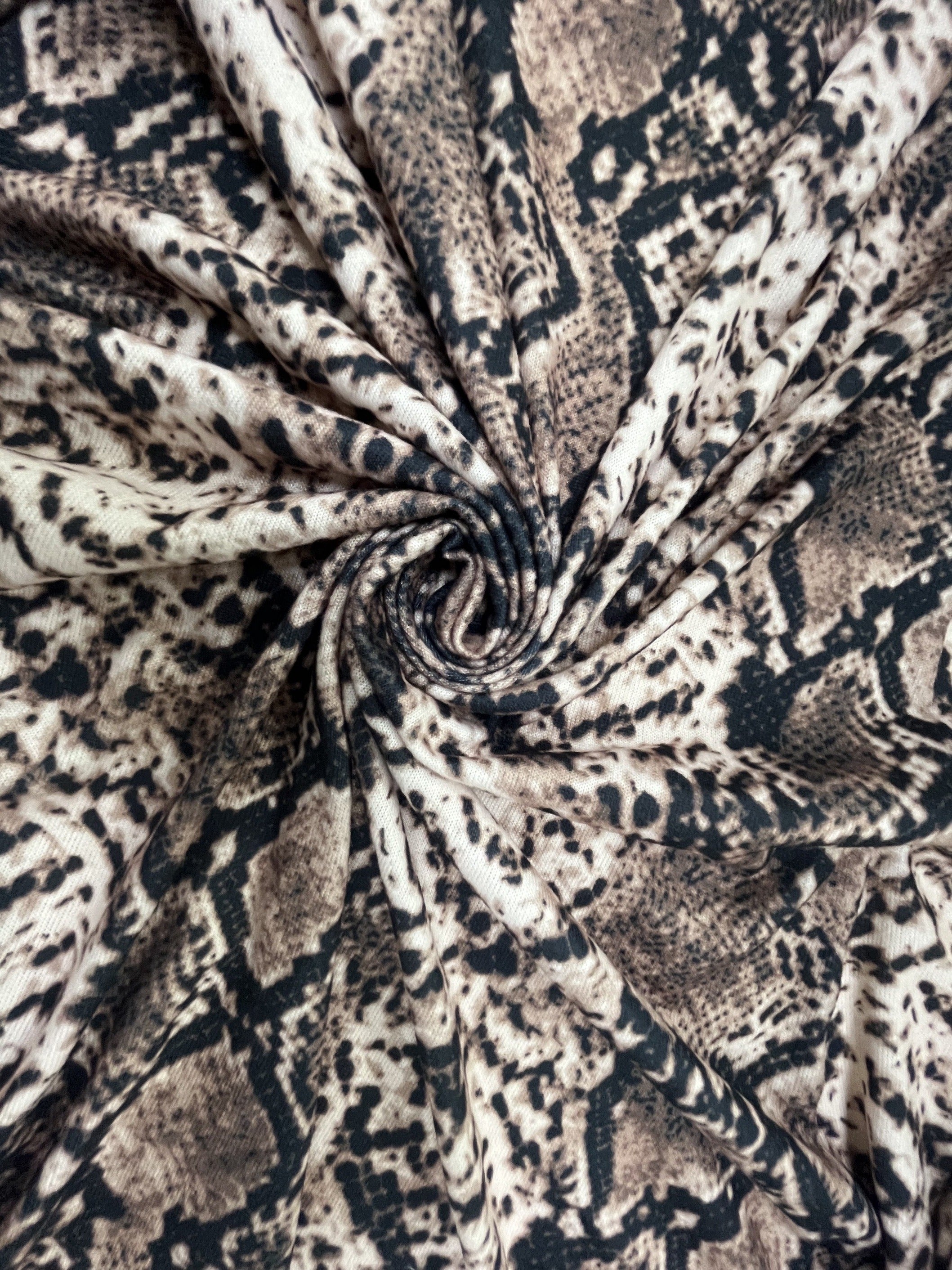 Snake Skin Print Long Sleeve Open Front Cardigan