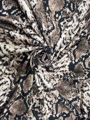 Snake Skin Print Long Sleeve Open Front Cardigan