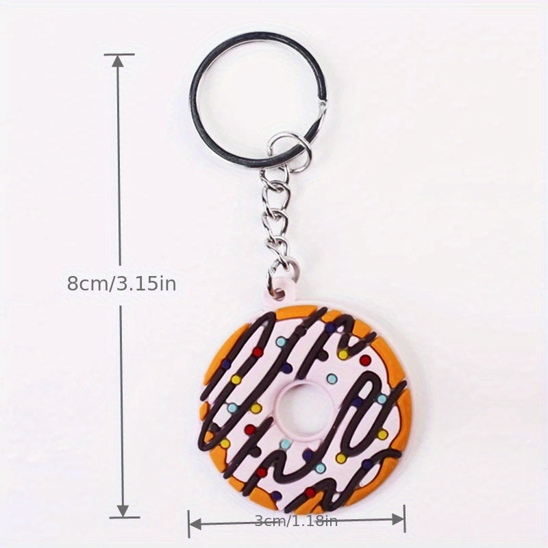 Sweet Donut Keychain Party Favors Food Pendant Keyrings