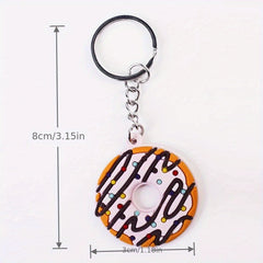 Sweet Donut Keychain Party Favors Food Pendant Keyrings