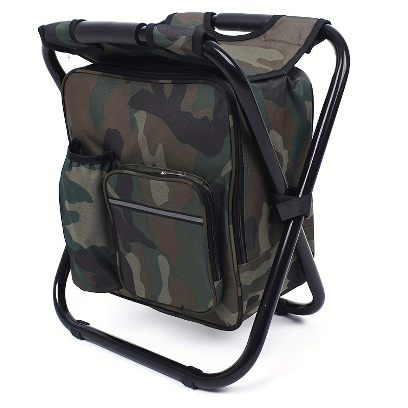 3-in-1 Cooler Backpack with Stool and Cooling Bag