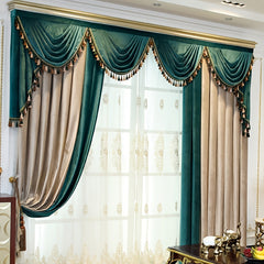 Thick Flannelette Blackout Curtain Fabric for Bedroom and Living Room