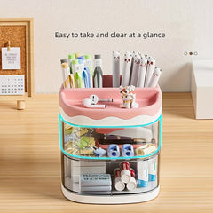 Transparent Pen Holder for Students & Office Workers