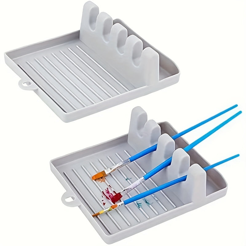 Plastic Brush Holder 4 Slots Watercolor Paint Palette