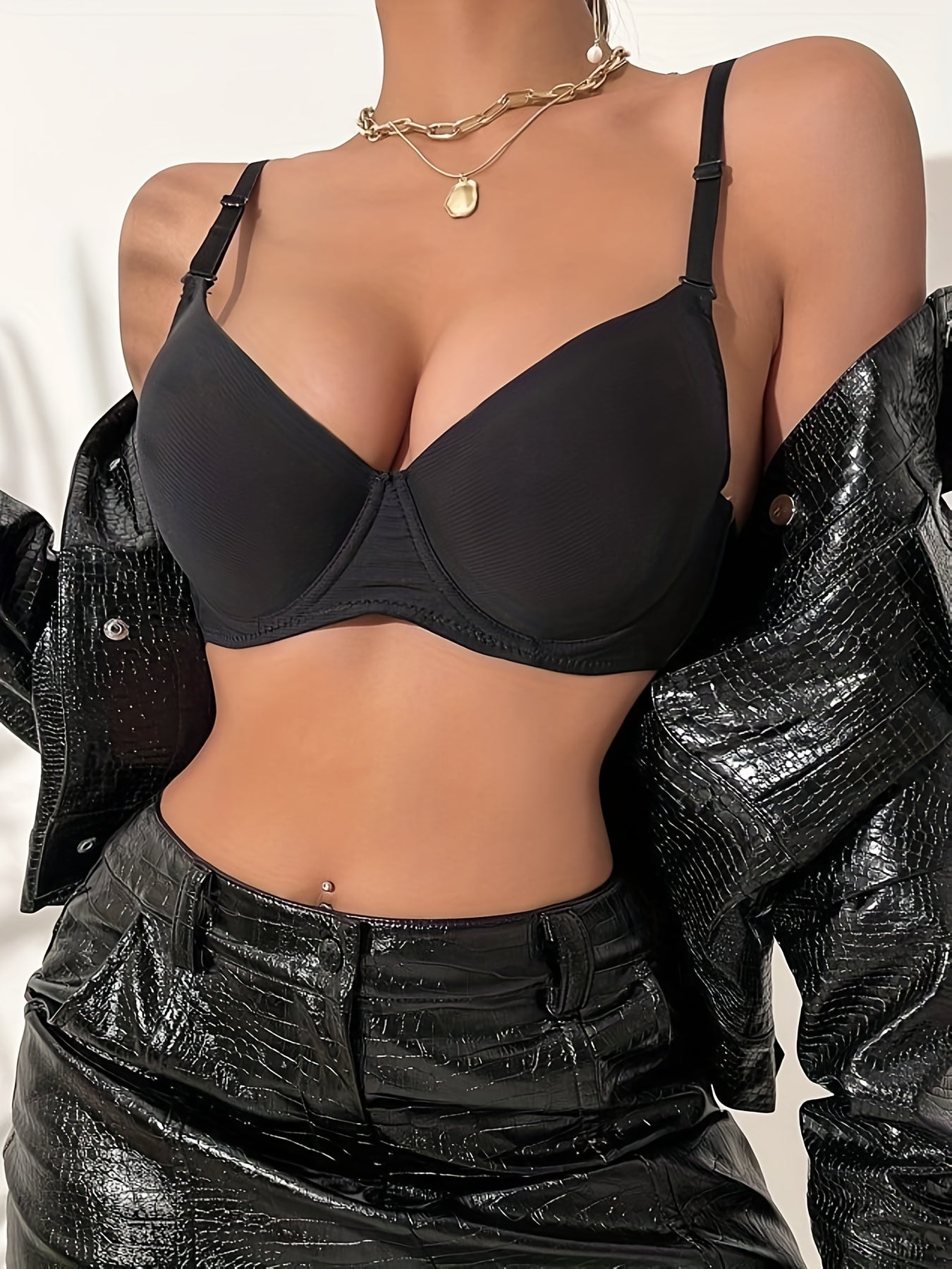 Solid T Shirt Bra Push Up Bra Women's Lingerie