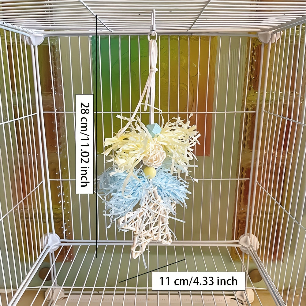 Bird Chewing Rattan Toy Small Parrot Hanging Swing Molar Toy