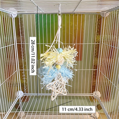 Bird Chewing Rattan Toy Small Parrot Hanging Swing Molar Toy