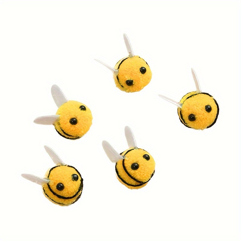Wool Felt Little Bee Mini Crafts Honey Bee Pom For Tent Decor