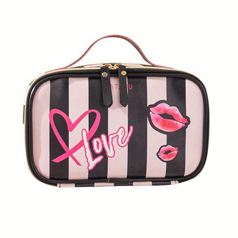 Waterproof Leather Cosmetic Bag Multifunctional Travel Toiletry Organizer