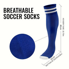 Men's Breathable Football Socks Knee High Non-Slip Sport Socks