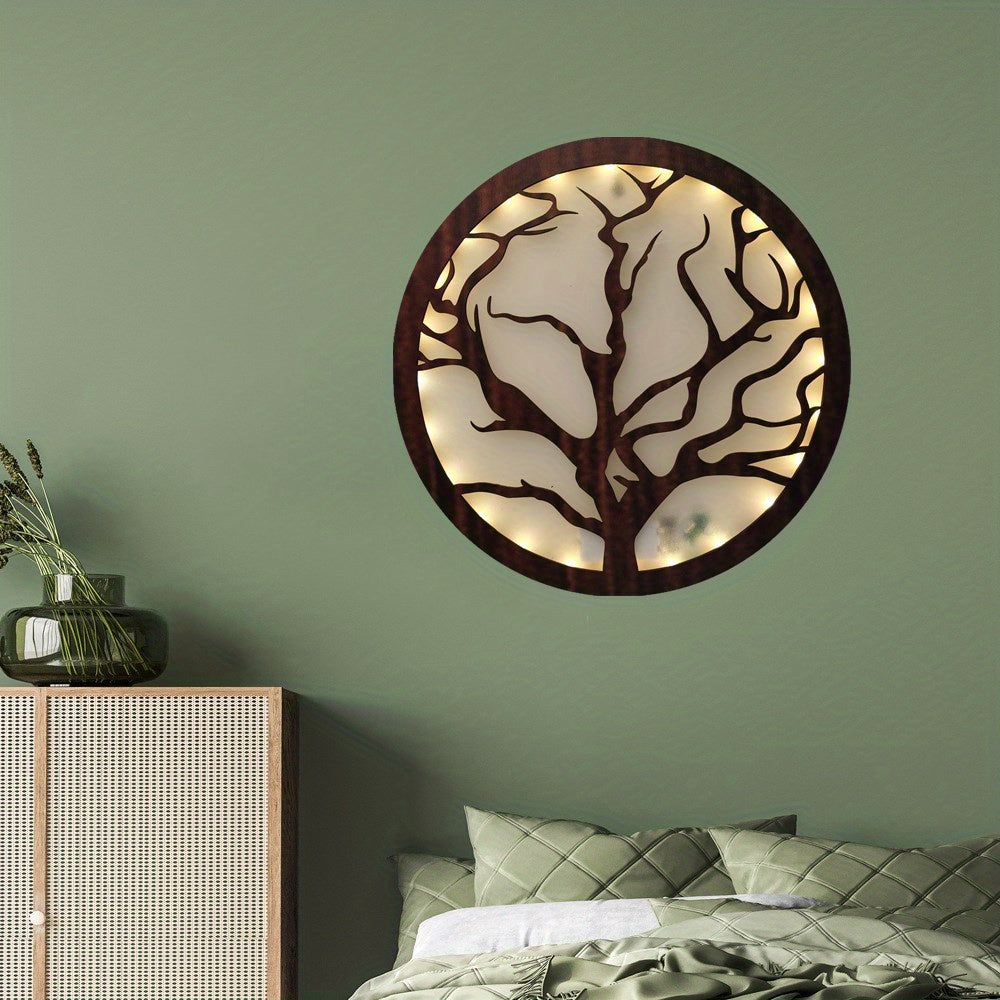 Retro Wooden LED Light Decoration Board