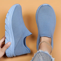 Breathable Slip-On Mesh Running Shoes Soft Comfort Outdoor Sneakers