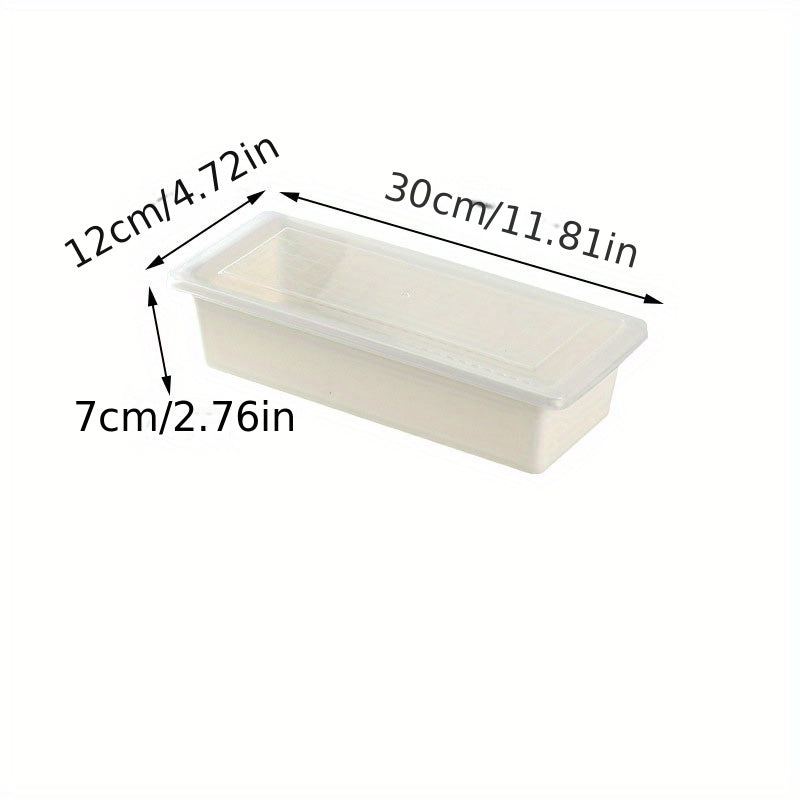 Large Plastic Refrigerator Storage Box With Drain Clapboard