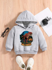 Baby Boys Dinosaur Print Hoodie Sweatshirt Pullover