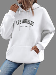 LA Kangaroo Pocket Hoodie Long Sleeve Sweatshirt