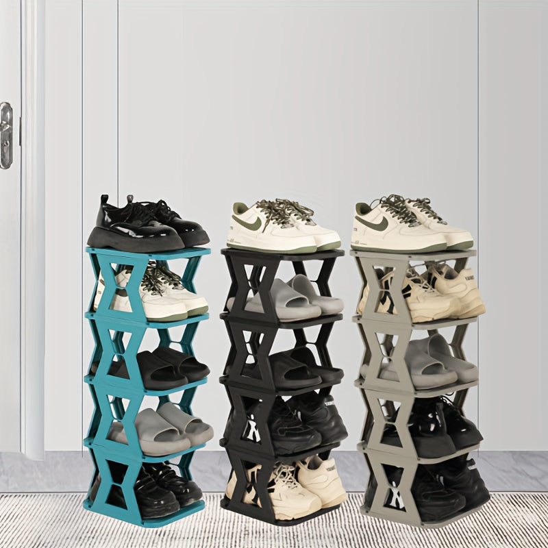 Folding Shoe Rack Bathroom Toilet Shoe Storage Shelf