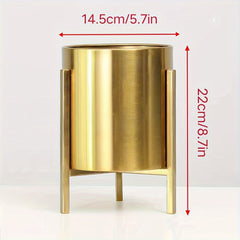 Metal Golden Floor Standing Vase Flower Arranger Plant Holder Home Decor