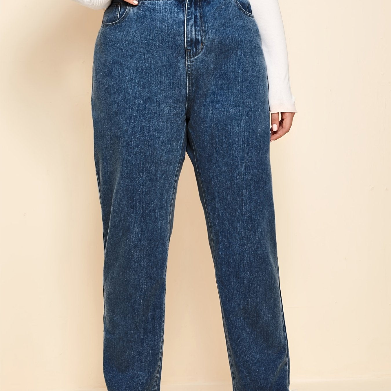 High Waist Straight Leg Cropped Jeans