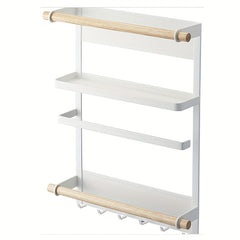Magnetic Spice Rack with Paper Towel Holder Kitchen Storage