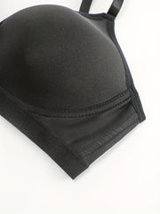 Solid Glossy T shirt Bras Comfy & Breathable Intimates Bra Women's Lingerie