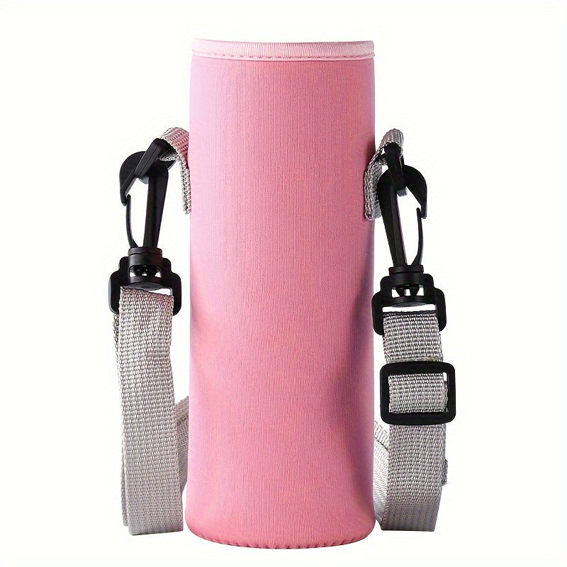 Reusable Water Bottle Bag Adjustable Strap Crossbody Sleeve Outdoor