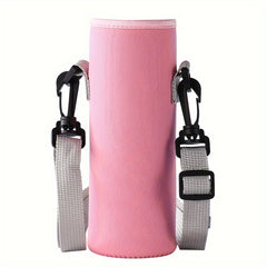 Reusable Water Bottle Bag Adjustable Strap Crossbody Sleeve Outdoor