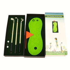 Golf Mini Desktop Pen Gift Set with Putter Game