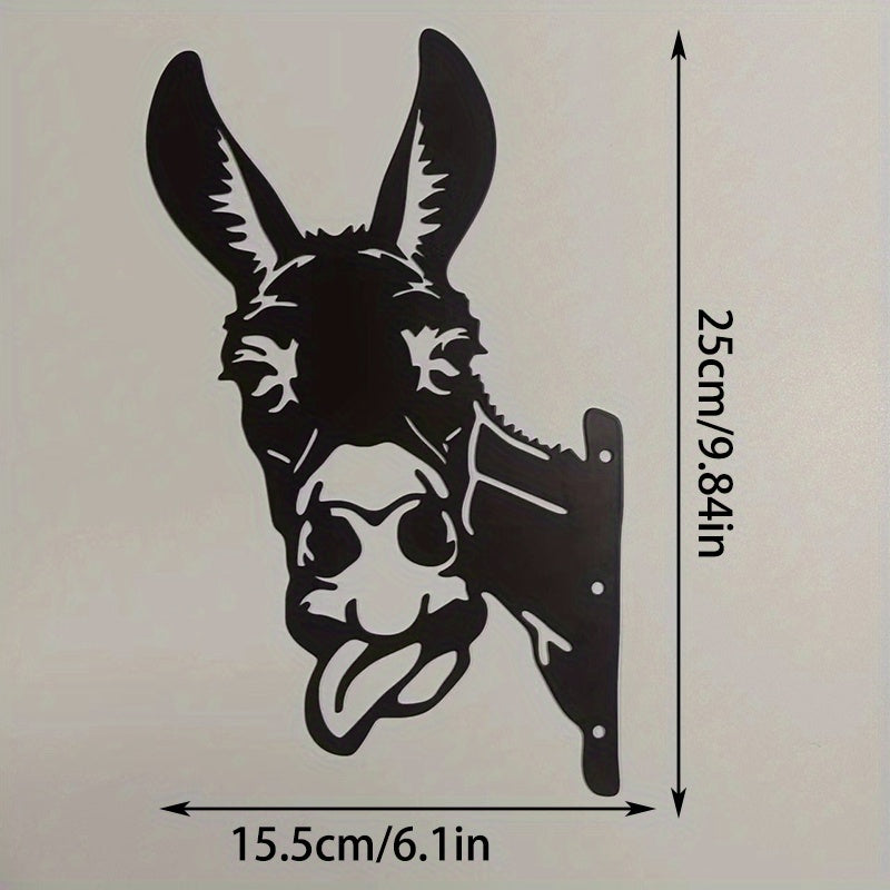 Donkey Tongue Out Silhouette Farmhouse Garden Decor