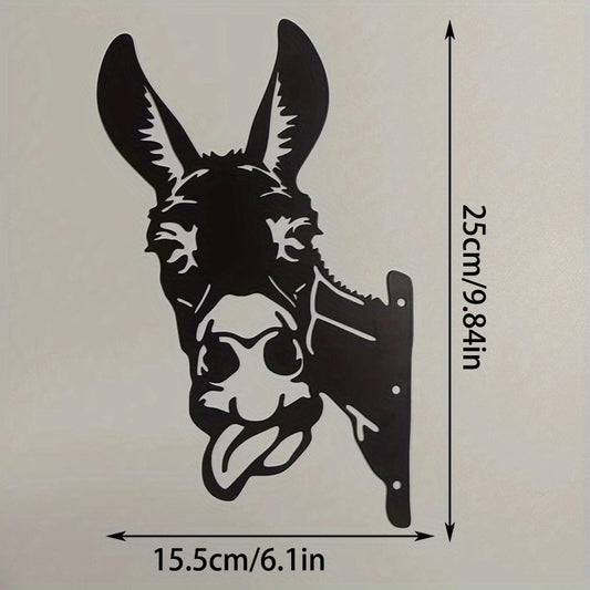 Donkey Tongue Out Silhouette Farmhouse Garden Decor
