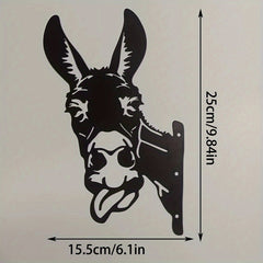 Donkey Tongue Out Silhouette Farmhouse Garden Decor