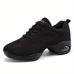 Women's Letter Embroidered Dance Shoes Comfortable Sneakers