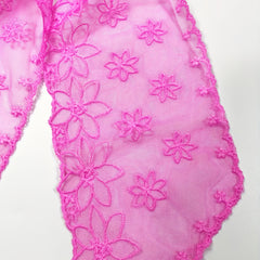 Flower Lace Triangle Scarf Neckerchief Long Ribbon Skinny Scarf