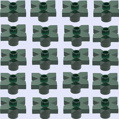 20pcs Mini Building Block Set DIY Flower & Clover Scene Kit Mixed Colors