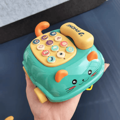 Cat Car Phone Toy with Music & Lights for Toddlers