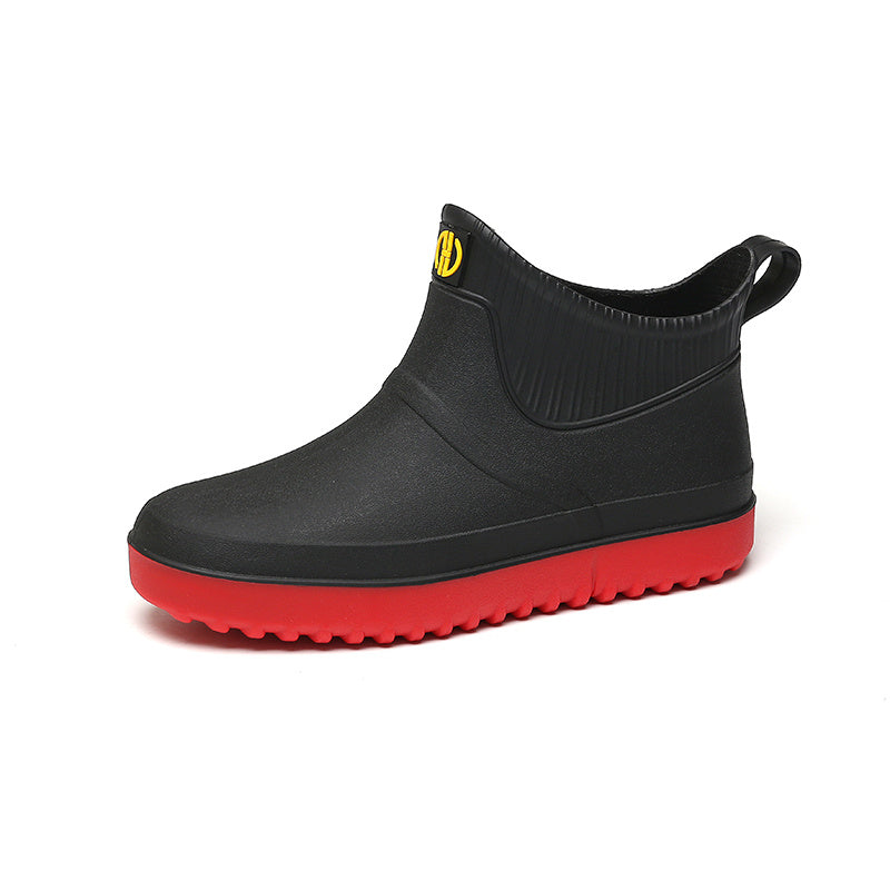 Men Rain Boots Low Top Waterproof Non-Slip Shoes for Outdoor Fishing