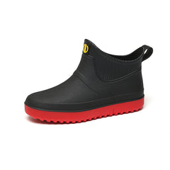 Men Rain Boots Low Top Waterproof Non-Slip Shoes for Outdoor Fishing