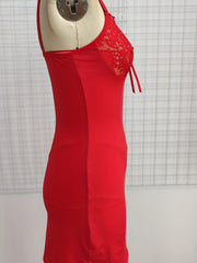 Lace Slip Nightdress V Backless Sleep Dress Women's Sleepwear